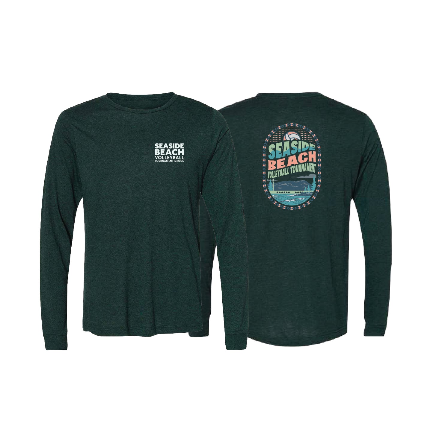 Long Sleeve Tee- Emerald - Oval