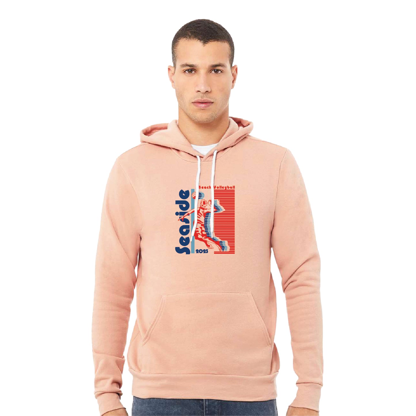 Coastal Pullover Hoody- Peach Heather