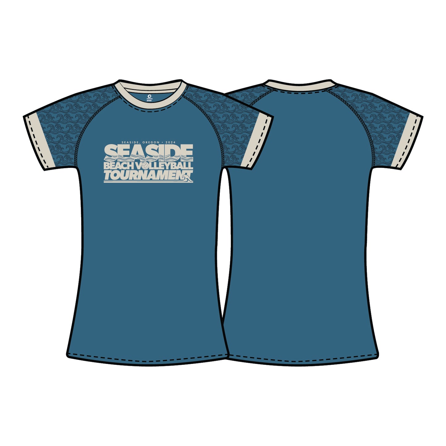 Performance Short Sleeve Tee- Waves- Women's