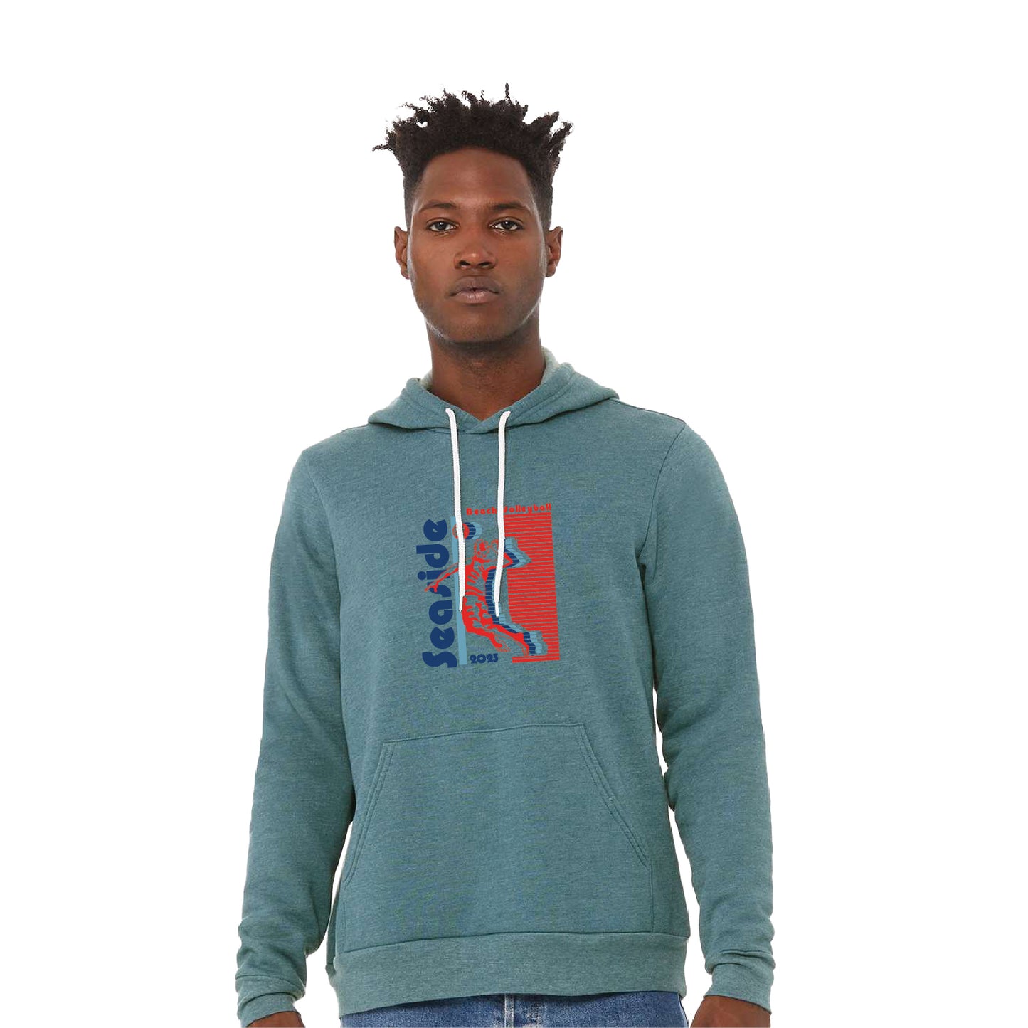 Coastal Pullover Hoody- Heather Deep Teal