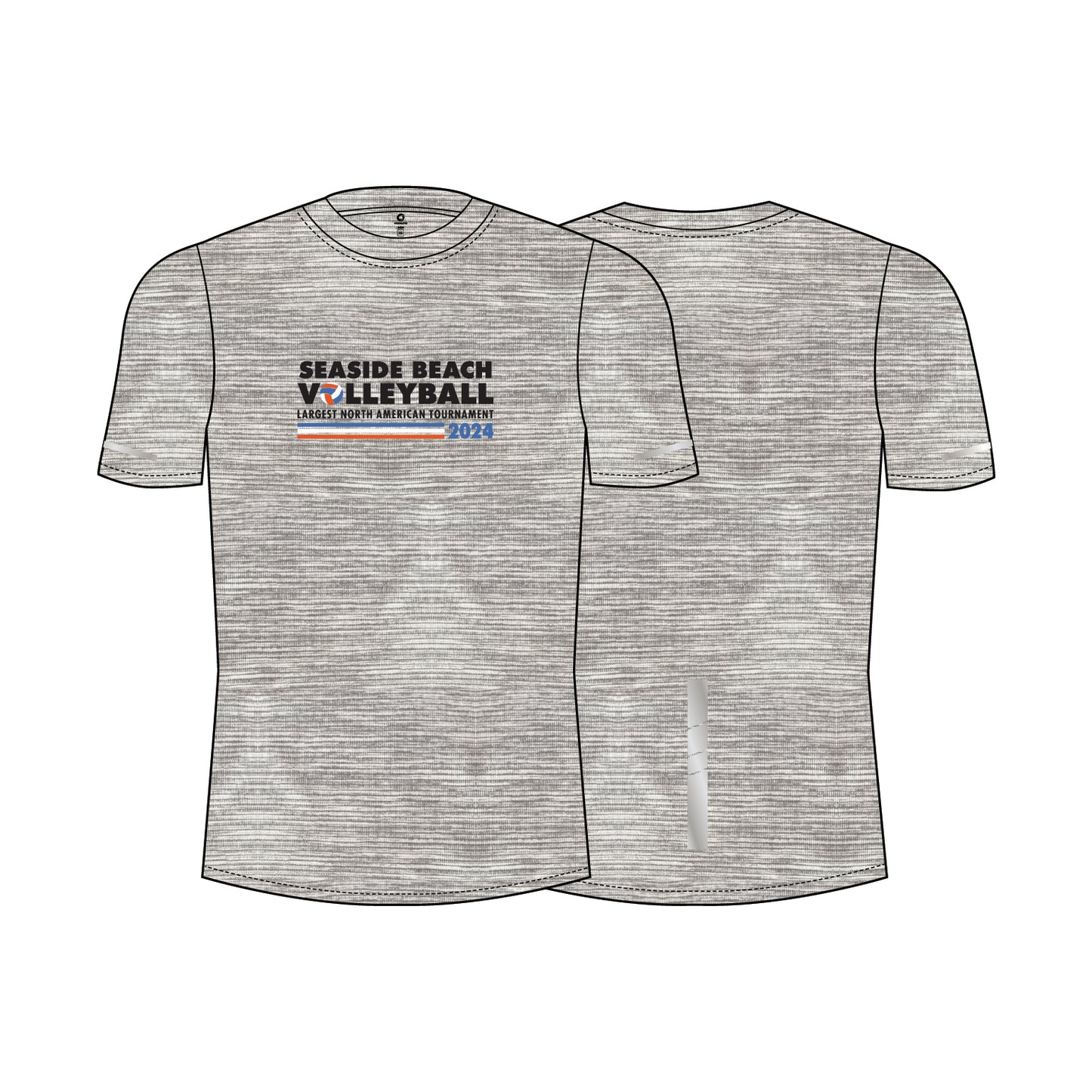 Performance Short Sleeve Tee- Grey Striped - Men