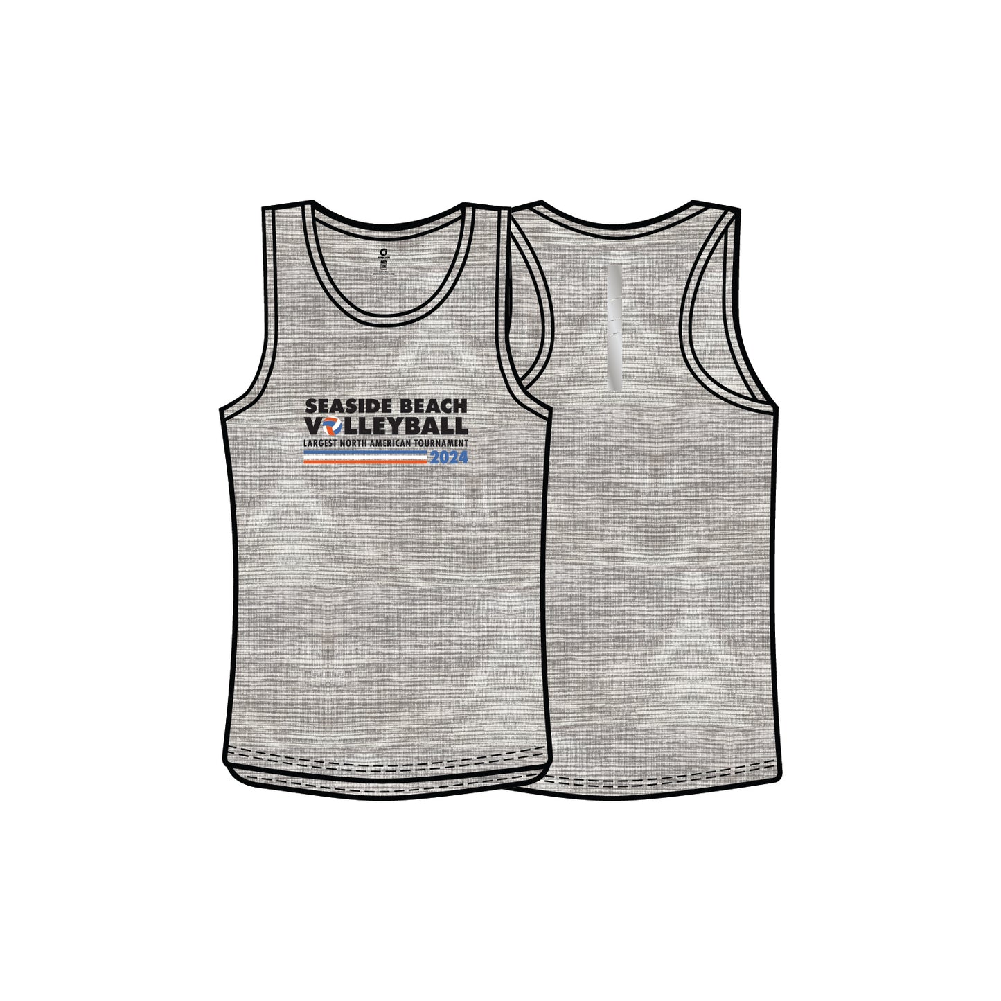 Performance Tank Top- Grey Striped - Men