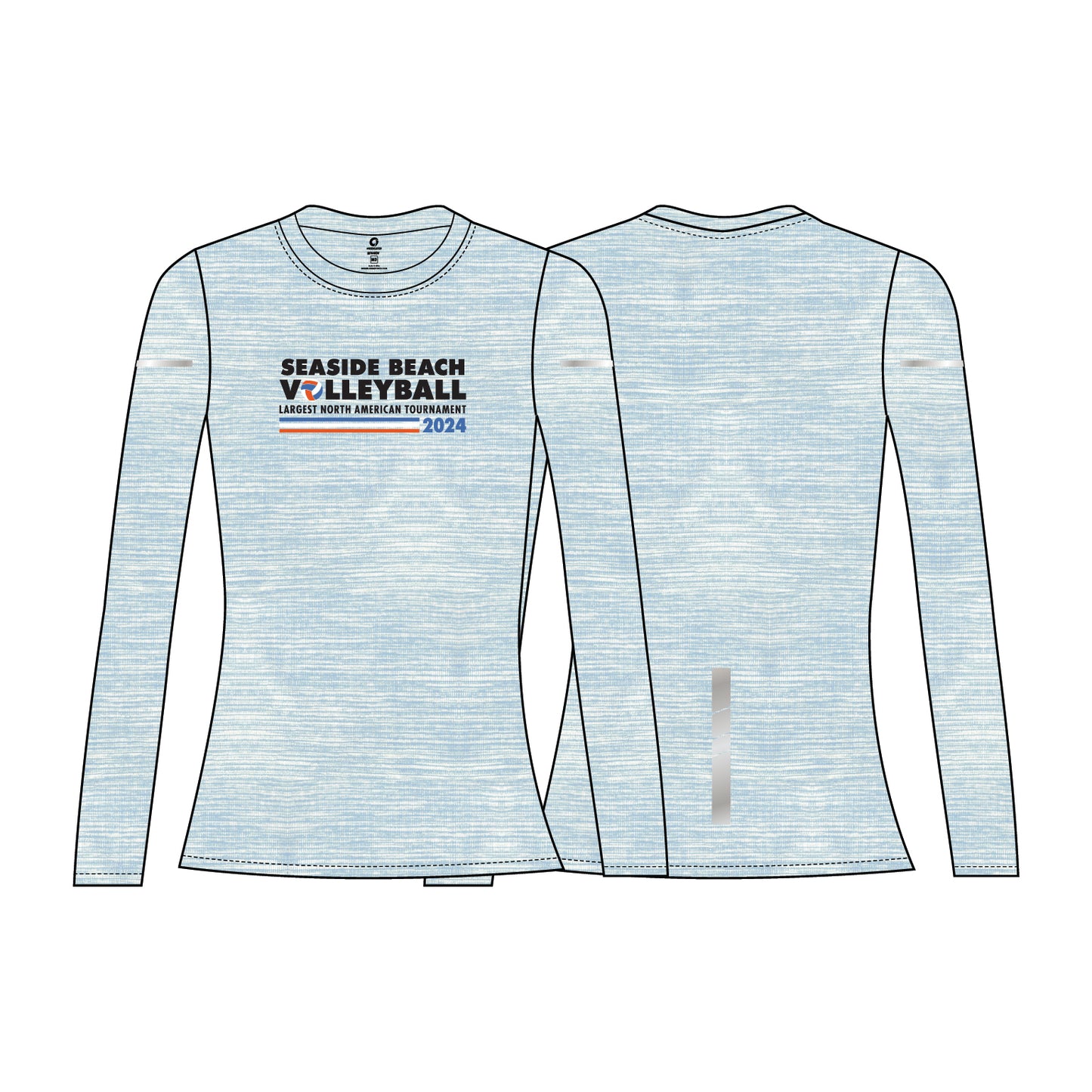 Performance Long Sleeve - Blue Striped - Women's