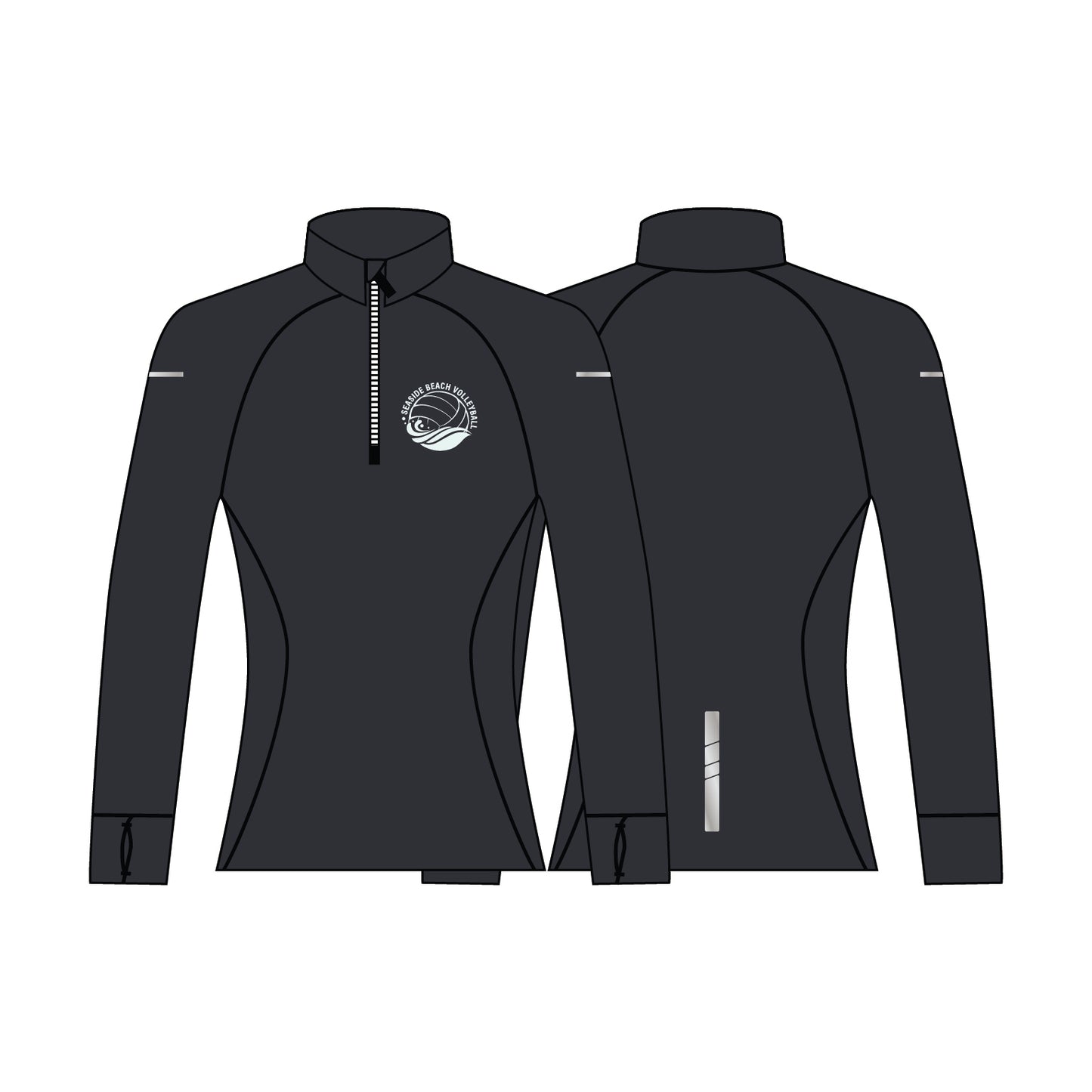 Performance Quarter Zip - Black- Women's