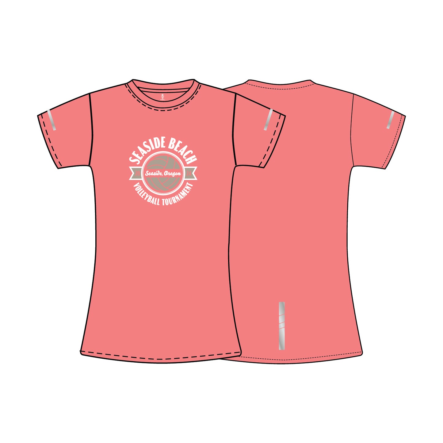 Performance Short Sleeve Tee- Seashell Coral- Women's